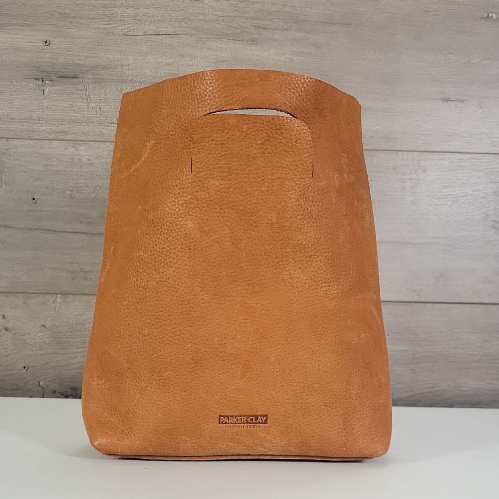 Parker Clay Tan Pebble Leather Tote Bag